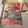 thumbnail image 2 of Bathroom Rug Toiletry Mat Set Flowery Owl Print, Soft Absorbent Bath Rug and U-Shaped Toilet Rug, Non-Slip Bath Carpet, Machine Wash Dry, Bath Mats for Bathroom 17.3"x13.4"+23.6"x15.7", 2 of 5