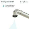 thumbnail image 5 of Avallon Pro Widespread Kitchen Faucet with Side Sprayer in Brushed Nickel, 5 of 12