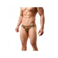 thumbnail image 2 of Luxsea Men Sexy Triangle Leopard Briefs Low Waist Polyester Breathable Elastic Moisture Wicking Underpants, 2 of 4