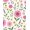 Pink, Pattern 4, variant on ODIKA 2x3 Machine Washable Non-Slip Area Rug, Enchanted Forest Yarn Hook Kit Magical Sanctuary High Traffic Rug, Green, 646467