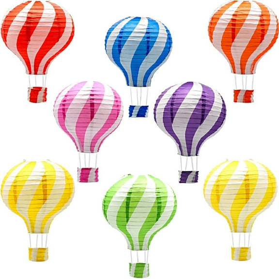 Yhmxh Christmas Hanging Hot Air Balloon Paper Lanterns, 18 inch Paper Lanterns Hanging Hot Air Balloon, Valentine's Day Gift for Christmas for Women Decoration Birthday Wedding Christmas Party Decor
