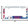 thumbnail image 4 of Philadelphia Basketball 76er's (Set of 2) Chrome Metal License Plate Frames with Bold Full Frame Design, 4 of 6