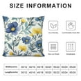 thumbnail image 6 of Nawypu Yellow Blue Floral Throw Pillow Covers Watercolor Sage Green Leaves Decorative Pillow Case Soft Square Cushion Covers for Couch Sofa Bedroom Livingroom (Pack of 2), 6 of 6