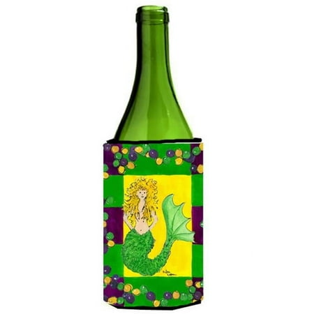 

Carolines Treasures 8036LITERK Mardi Gras Mermaid Wine bottle sleeve Hugger - 24 Oz.