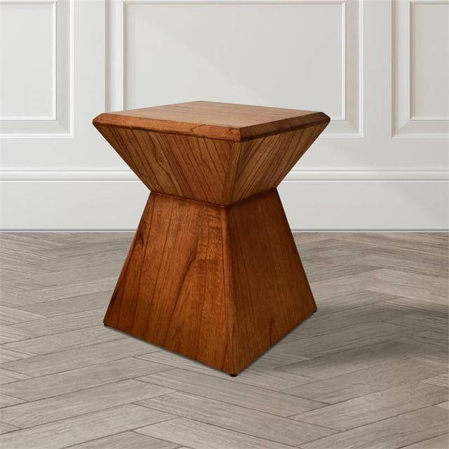 Steve Silver Pratt Acacia Solide et Table d'Appoint de Placage de Mindi en Ombre Brûlée