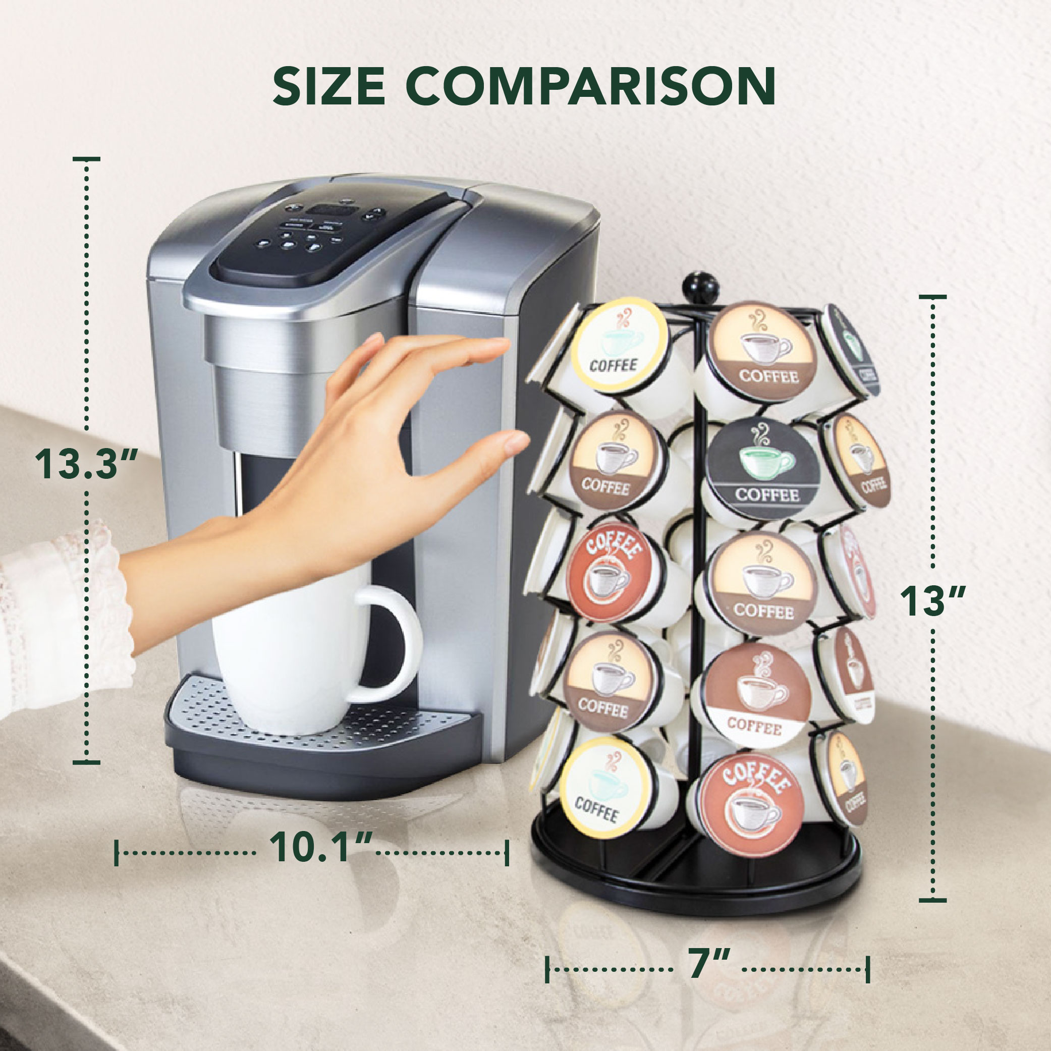 Nifty Solutions Coffee Pod Carousel – Compatible with K-Cups, 35 Pod Capacity, Black - image 3 of 9