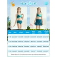 thumbnail image 2 of GYRATEDREAM Girls Swimsuit 3 Piece Bathing Suits Tropical Floral Twist Cross Bikini Sets Girls' Swimwear with Cover Up Skirt 9-16 Years, 2 of 9