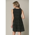 thumbnail image 3 of Made by Johnny Women's Casual Sleeveless V-Neck Loose Flowy Swing Shift Dress XL BLACK_POLKA, 3 of 5