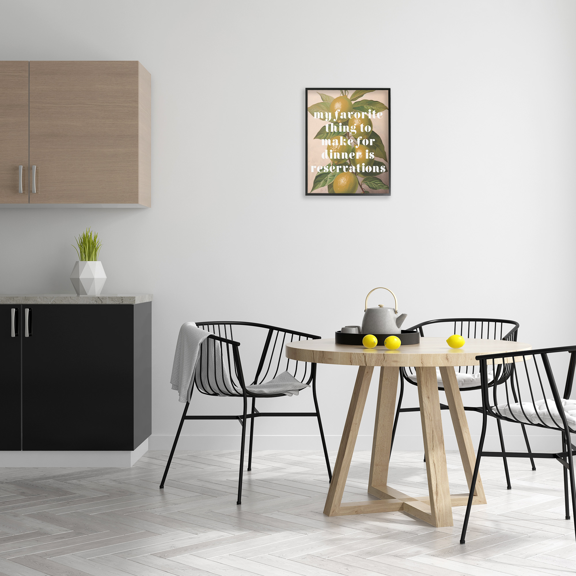 Stupell Industries Funny Dinner Reservations Food & Beverage Painting Black Framed Art Print Wall Art, 16 x 20