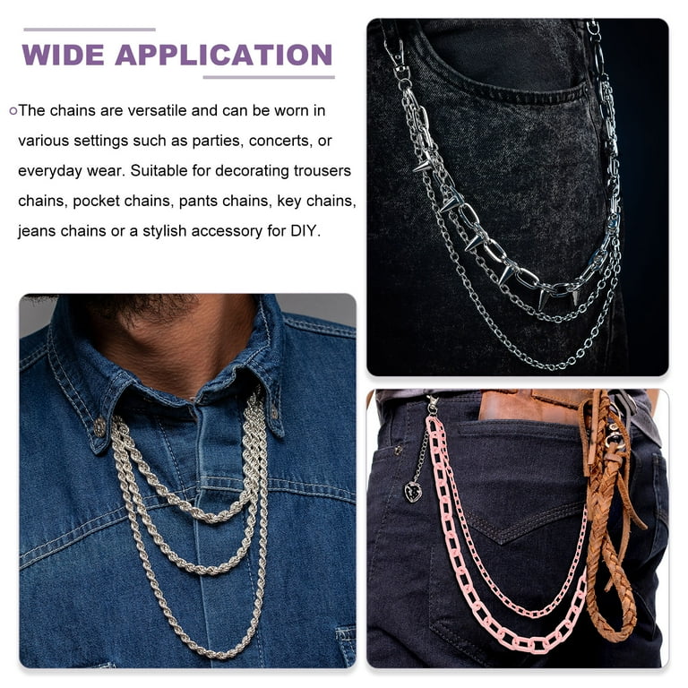 Strawberry Punk Pants Chain, Belt Wallet Chain with Lobster Clasps