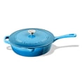 thumbnail image 2 of Cuisinart 12″ Chicken Fryers Cast Iron with Lid – Aqua Blue Gradient, 2 of 3