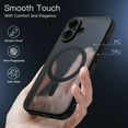 thumbnail image 6 of JETech Magnetic Case for iPhone 16 6.1-Inch with Camera Control Button, Compatible with MagSafe, Translucent Matte Back Slim Shockproof Phone Cover (Black), 6 of 7