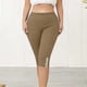thumbnail image 5 of Pantalones de Yoga de Tamaño Adicional para las Mujeres 3x Color Sólido Bolsillo Capris Cintura Elástica, Transpirable Deporte Casual, 5 of 8