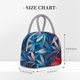 thumbnail image 2 of Balery Red And Blue Leaves Bolsa de Almuerzo para Mujeres, Caja de Almuerzo, Bolsa de Almuerzo Pequeña Impermeable, Tote de Almuerzo Reutilizable con Gran Capacidad, 2 of 6
