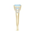 thumbnail image 3 of ANGARA Natural Solitaire Emerald-Cut 1.35 ct Aquamarine Split Shank Ring in 14K Yellow Gold for Women (Size-7mm) | March Birthstone, Anniversary, Jewelry Gift for Women | Natural Aquamarine Ring, 3 of 9