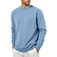 thumbnail image 2 of Basic Sweatshirts for Men 2025 Fall Winter Long Sleeve Crewneck Casual Loose Plain Sweatshirt Pullover Tops, 2 of 6