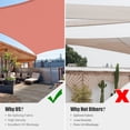 thumbnail image 5 of Yescom 2 Pack 12x12 Ft 97% UV Block Square Sun Shade Sail Canopy Outdoor Backyard Pool, 5 of 10