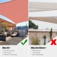 thumbnail image 3 of Yescom 2 Pack 16x16 Ft 97% UV Block Square Sun Shade Sail Canopy Outdoor Backyard Pool, 3 of 11