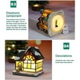 thumbnail image 4 of Escena navideña de casas de pueblo, decoraciones navideñas LED, casa de nieve de resina con, 4 of 4