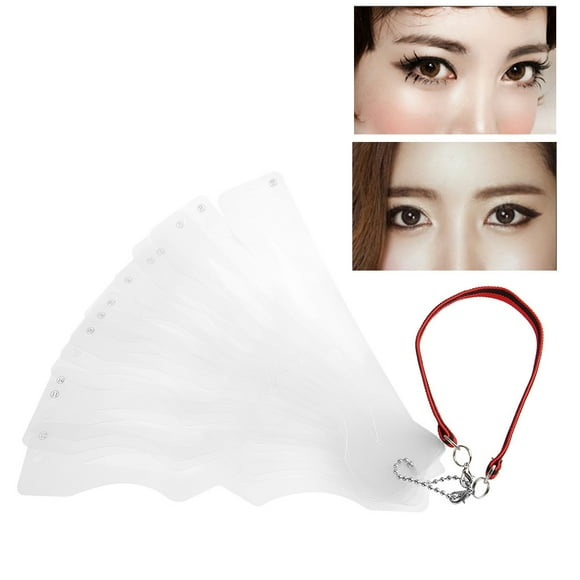 Garosa 12Pcs Synophridia Eyebrow Drawing Stencil Shaper Templates Eyebrow Shaping Tool, Eyebrow Permanent Template, Eyebrow Stencil