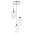 thumbnail image 3 of Living District LD2278C Collier 3 Light Chrome & Clear Glass Pendant, 3 of 4