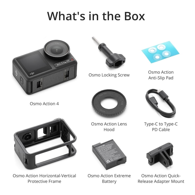 DJI Osmo Action 4 Essential Combo 4K Action Camera - Walmart.com