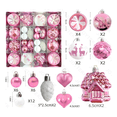 thumbnail image 2 of 44pzas Esferas Navideñas De Plastico Decoración Arbol Navida Xtellar rosa, 2 of 4