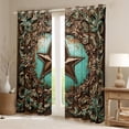 thumbnail image 2 of Castle Fairy Western Texas Stars Black Out Curtains,Damask Curtains Pack of 2 (42x63 Each), 2 of 6