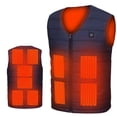 thumbnail image 5 of Chaleco calefactor recargable para diez hombres, cuello en V, USB, inteligente, temperatura constante, chaleco calefactor eléctrico, abrigo de algodón, 5 of 5