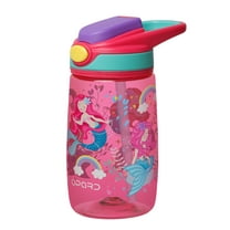 Opard Kids Water Bottle, BPA Free Tritan 13.5oz Water Bottle with Leakproof Lid, Straw & Carrying Loop for Toddlers