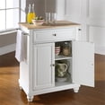 thumbnail image 3 of Pemberly Row Natural Wood Top Portable Kitchen Island in White, 3 of 7