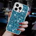 thumbnail image 5 of Dteck Bling Case for iPhone 12 Pro / 12 6.1", Women Girls Sparkly Glitter Shiny Soft TPU Rubber Ultra Slim Shockproof Hard Protective Cover, Blue, 5 of 7