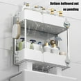 thumbnail image 5 of Gumesh 2-Tier Over-The-Toilet Storage Shelf - Non-Perforated Bathroom Organizer with Raised Edges, Rust-Resistant Metal Frame for Towels & Toiletries, 5 of 6