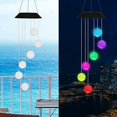 thumbnail image 1 of LED Solar Crystal Ball Wind Chimes Hanging Mobile Color Changing Waterproof Outdoor Decorative Light for Outsides Patio Yard Garden Balcony, 1 of 7