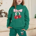 thumbnail image 2 of Byoo Big Girl's Outfits Cherry Print Long Sleeve Hoodie Sweatpants Kids Sweatsuit, 2 of 4