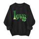 thumbnail image 1 of Ounisa St. Patrick's Day Sweatshirt for Women Clover Graphic T Shirts Patty's Day Long Sleeve Tee Tops Pullover, 1 of 6