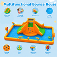 thumbnail image 3 of INFLATEFLY Inflatable Bounce House, Double Water Slide Bounce House with Climbing Wall, Jumping, Water Gun, Splash Pool, Basketball Hoop, Muti-functional Water Park for Kids Indoor Outdoor Backyard, 3 of 8