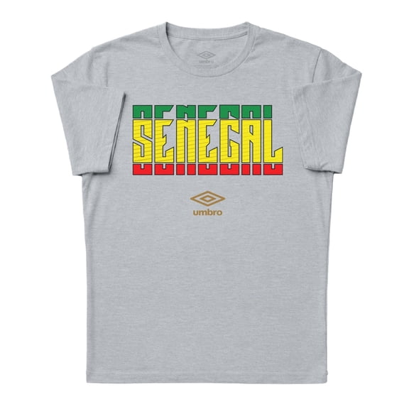 Umbro Men's Senegal Stacked Soccer T Shirt (Grey Heather, S-XXXL)