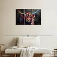 thumbnail image 2 of Elephant Stock Highland Cow Acrylic Wall Art - Horizontal Multi Panel Canvas - Living Room Wall Decor - Animal Multi Panel - Black And Gray Decor - 33" x 20", 2 of 8