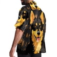 thumbnail image 3 of Pixel Dog Men's Short Sleeve Poplin Button Down Shirts - Casual Printed Summer Beach Tops for Men, 3 of 6