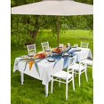 thumbnail image 4 of Fsddascl Yellow Flowers Outdoor Tablecloth - 60x102 Inch Rectangle Dining Table Cover, Spring Seasonal Botanical Blooms Waterproof Outdoor Table Cloth with Umbrella Hole & Zipper for Picnic/Patio, 4 of 7