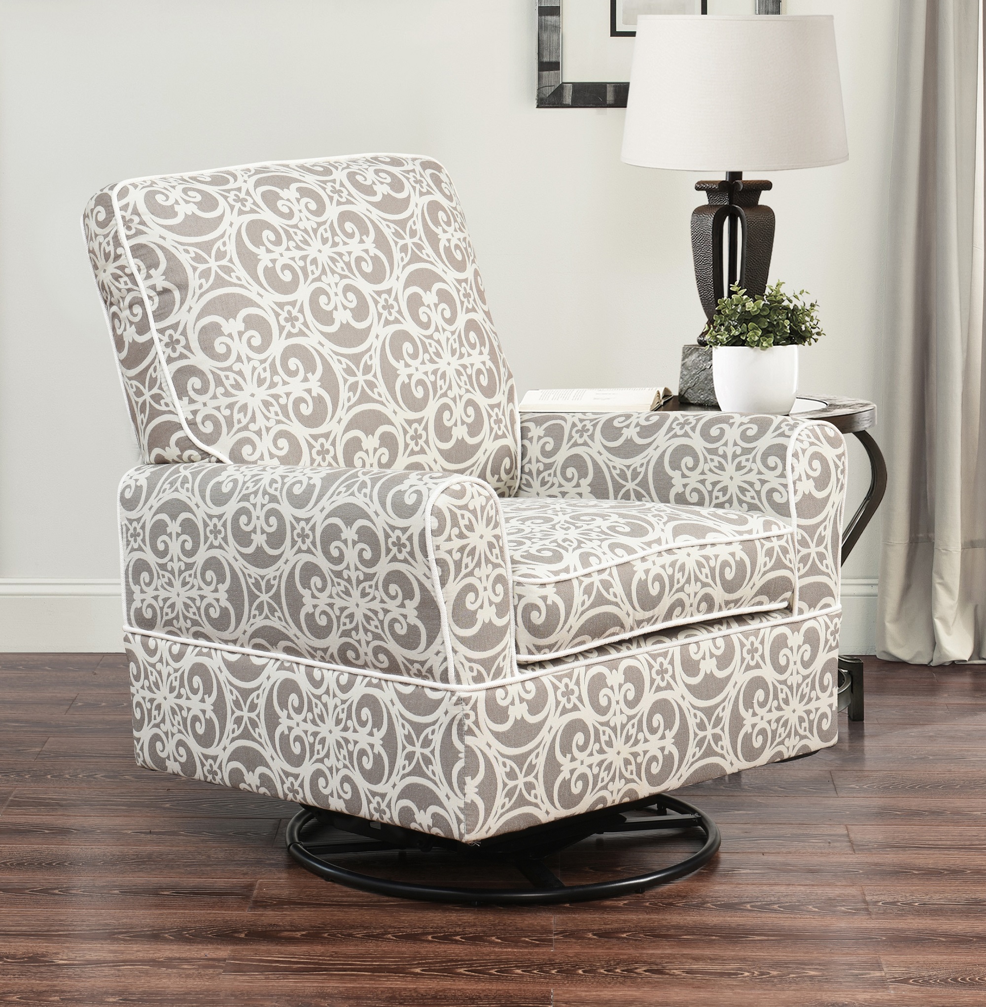 Chase Swivel Glider Chair and Gliding Ottoman - image 3 of 4