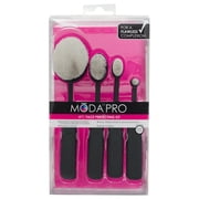 Moda Brush Pro Face Perfecting Black 4pc Makeup Brush Kit