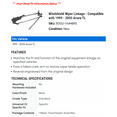 thumbnail image 2 of Windshield Wiper Linkage - Compatible with 1999 - 2003 Acura TL 2000 2001 2002, 2 of 2
