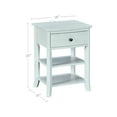 thumbnail image 5 of MUSEHOMEINC Rustic Wood 3-Tier Nightstand with Storage Shelf and Drawer, White Washed Finish, 5 of 7
