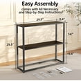 thumbnail image 3 of Small Entryway Table, 29.5" Narrow Console Table with Shelves, Sofa Table, Couch Table, Side Table, Entry Table for Hallway, Living Room, Small Space, Black, 3 of 8