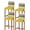Yellow, variant on Yellow Grey Bar Stool Covers Set of 4, Vintage Stripe Farmhouse Wood Grain Ombre Stretch Washable Bar Chair Covers with Backs, Removable Pub Counter Height Chair Cover for Kitchen Dining Room Cafe