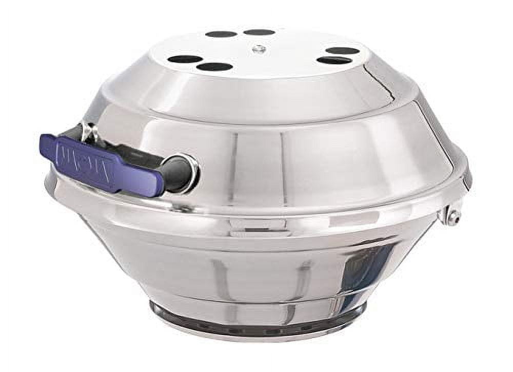 Magma A10-215 Marine Kettle Gas Grill | Party Size | Stainless Steel Portable Boat BBQ | Propane Grill for Marine, Pontoon & RV Use