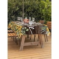 thumbnail image 4 of 54x80 Inch Outdoor Tablecloth with Umbrella Hole Zipper Rectangle Sunflower Rectangular Tablecloths Outside Waterproof Yellow Summer Botanical Wooden Farmhouse Patio Table Cover for Picnic Party, 4 of 8