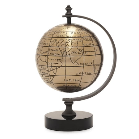 Gold Decorative Globe With Stand - Small For Home Decor Statue Table Decor Living Room Decor Multifunctional Home Decor Pack Of 1